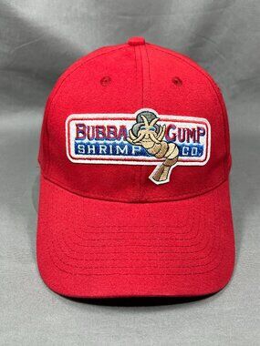 Bubba Gump Shrimp Co Baseball Hat Red Adjustable Workwear Souvenir Snapback Cap